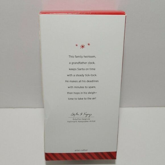 Hallmark Keepsake Christmas Ornament Santas Grandfather Clock 2014 Ornament Club - Picture 6 of 12